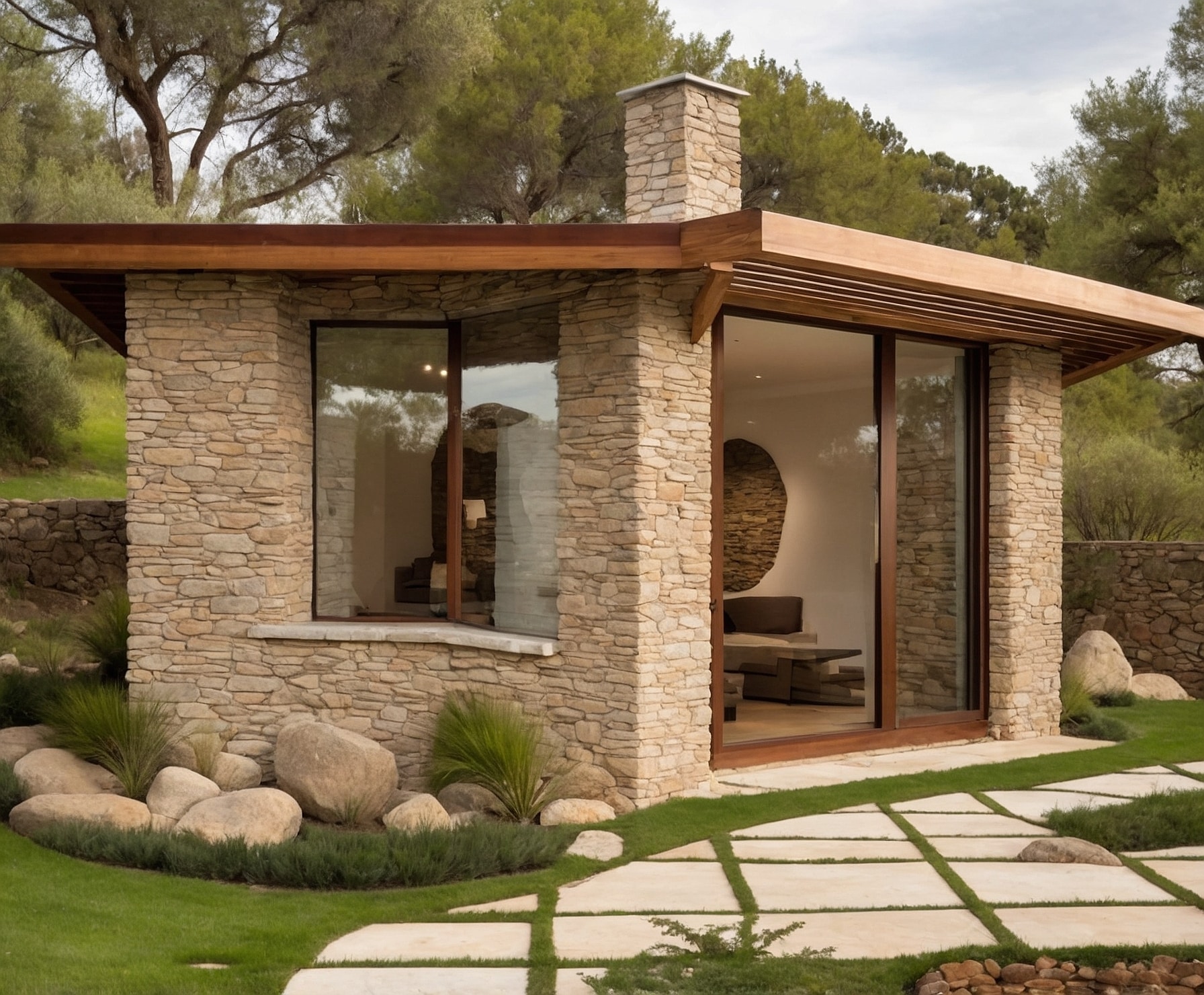 Renovación de casa rural en entorno natural.